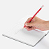 Карандаш простой Triangle с ластиком, красный - Фото 2