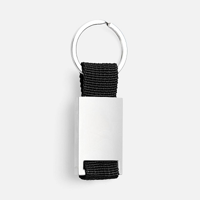 Брелок Inlet с тканевой вставкой, черный (Чёрный)