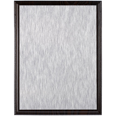 Плакетка Plaque, большая, венге с серебристой пластиной (Серебристый)