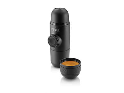 Ручная мини кофемашина Minipresso GR, для молотого кофе (Чёрный)