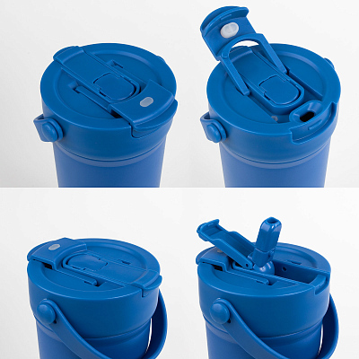 Термокружка "Pinta" 600 мл, покрытие пудра, синий