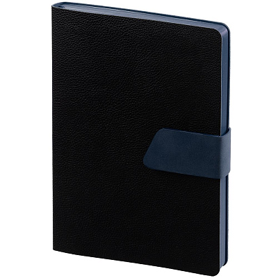 Ежедневник Boom, недатированный, черный с синим