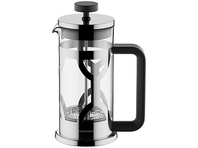 Френч-пресс MARTIN, 0,35 л (Стальной, черный)