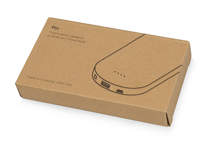 Внешний аккумулятор Pin с клипом, 4000 mAh