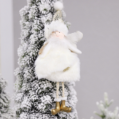 Новогоднее украшение Рождественский ангел  (Белый)
