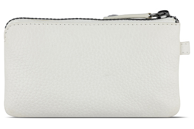 Ключница BUGATTI Elsa, белая, воловья кожа/полиэстер, 12,5х0,5х7 см