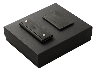 Подарочный набор Long River: картхолдер, ключница (Чёрный)