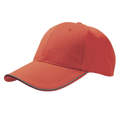 Бейсболка REFLECT со светоотражающими деталями, 6 клиньев,  металлическая застежка (Красный)