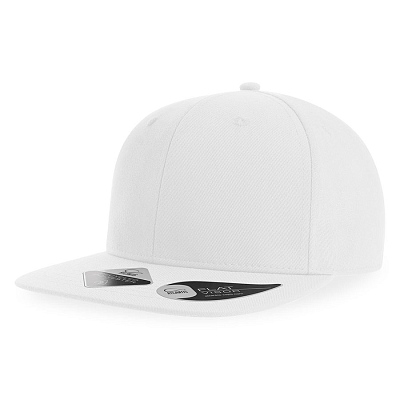 Бейсболка JAMES,6 клиньев,плоский козырек,ПВС застежка (Белый)