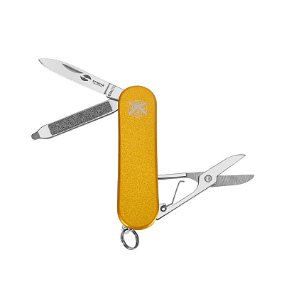 Нож перочинный Stinger, 62 мм, 4 функции, материал рукояти алюминий (золотистый) (Золотой)