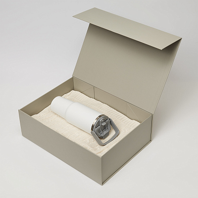 Подарочная коробка-трансформер большая, серая