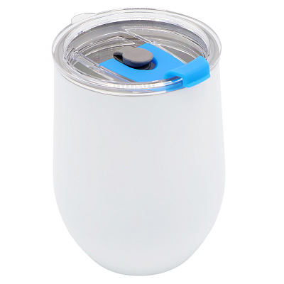 Термокружка с двойной стенкой Coffixx To Go, белая/синяя (Белый/синий)