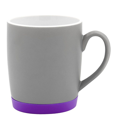 Кружка Make Me To Go, серая/фиолетовая (Серый/фиолетовый)