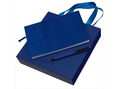 Подарочный набор блокнот А5 и металлическая шариковая ручка Nabokov (Синий)