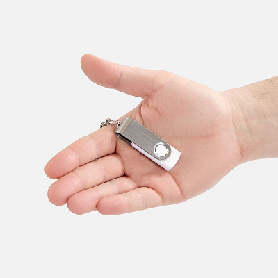 Флешка Twist, белая, 8 Гб