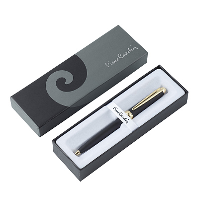 Ручка шариковая Pierre Cardin ECON, цвет - черный. Упаковка Е-2