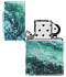 Зажигалка ZIPPO Rogue Wave с покрытием 540 Tumbled Chrome, латунь/сталь, бирюзовая, 38x13x57 мм - Фото 4