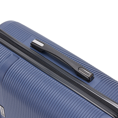 Чемодан TORBER Onego, синий, ABS-пластик, 59,5 х 39,5 х 24 см, 46 л