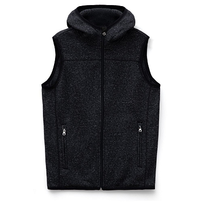 Жилет с капюшоном унисекс Gotland, черный (Чёрный)