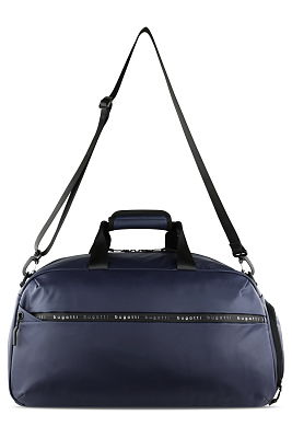 Сумка спортивная BUGATTI Blanc, синяя, тарпаулин/полиэстер, 52х26х27,5 см