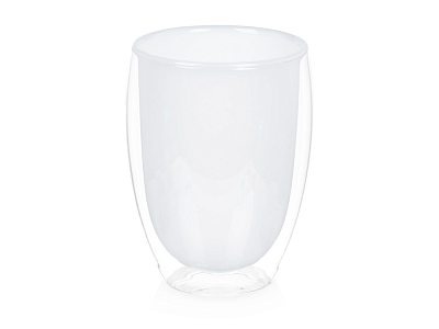 Стакан с двойными стенками Creamy (Белый, прозрачный)