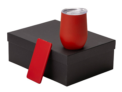 Подарочный набор COLOR IT с термокружкой и повербанком (Красный)