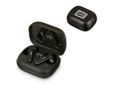 Беспроводные наушники с шумоподавлением ENC и подсветкой лого Lites (Чёрный)