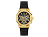 Корпус- желтое золото, циферблат- черный, крепление- черный
