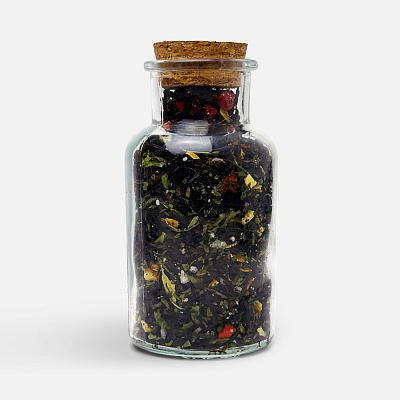 Чай «Сокочай», черный с соком ананаса, клубникой, мятой, медом и лимоном (Чёрный)