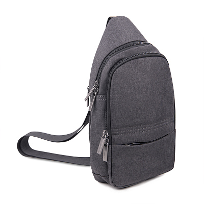 Сумка на плечо CORE, серый, 100% полиэстер  (Серый, голубой)