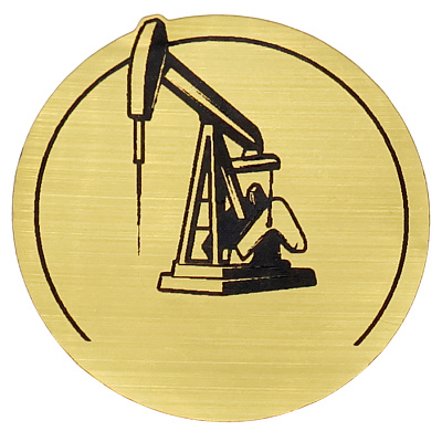 Шильд-наклейка нефть, золото (Золотой)