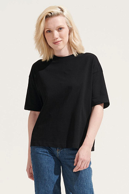 Футболка оверсайз женская Boxy Women, синяя (джинс)