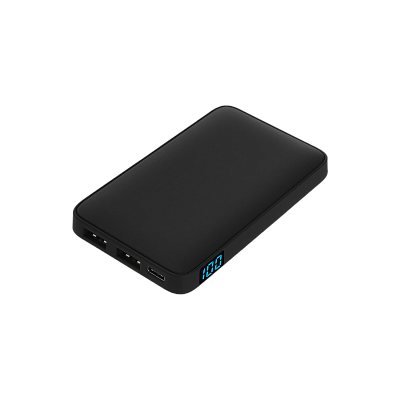 Внешний аккумулятор с цветной подсветкой Анкор Макс (Ancor Max) 5000 mAh, черный (Чёрный)