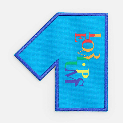 Шеврон из габардина Gabo M, голубой