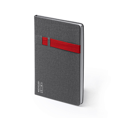 Блокнот A5 SIKAS в твёрдом переплёте, СЕРО-КРАСНЫЙ (Серо-красный)