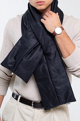 Шарф Bubble, стёганый (черный)