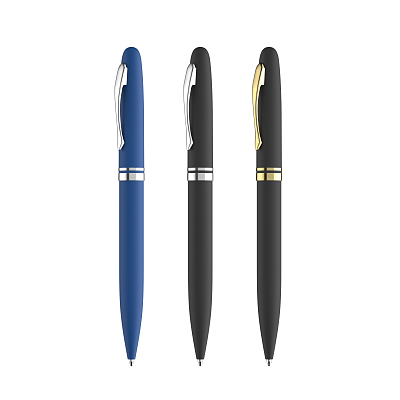 Ручка шариковая "Moon", покрытие soft touch, черный