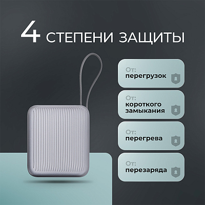 Внешний АКБ NRG Turbo Cable 10000 mAh, 22,5Вт