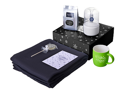 Подарочный набор Re:Haven с пледом, увлажнителем и кружкой (Зеленое яблоко)