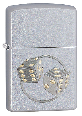Зажигалка ZIPPO Classic с покрытием Satin Chrome™, латунь/сталь, серебристая, матовая, 38x13x57 мм (Серебристый)