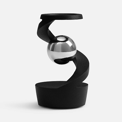 Настольный антистресс Mindflow, черный с серебристым (Серебристый)