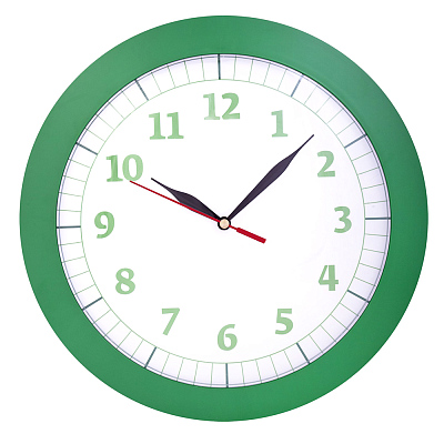 Часы настенные Vivid large, зеленые (Зеленый) Часы настенные Vivid large, зеленые (Зеленый)