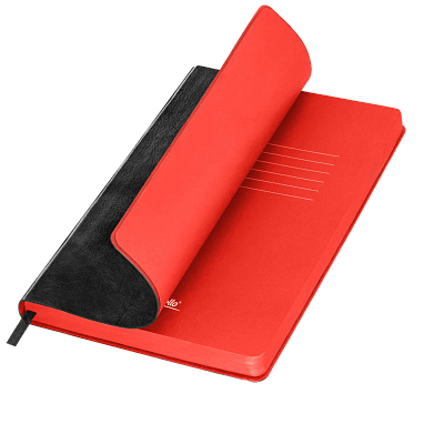 Ежедневник Ривер Сайд (River side) недатированный, черный/красный (с упаковкой, со стикерами) (Черный, красный)
