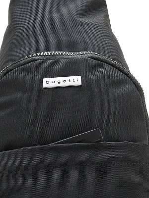 Рюкзак с одним плечевым ремнем BUGATTI Contratempo, чёрный, нейлон, 18х6х38 см