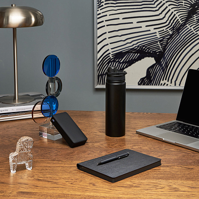 Термобутылка вакуумная герметичная Савона (Savona), черная