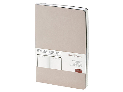 Ежедневник недатированный А5 Megapolis Velvet Flex (Серо-бежевый)