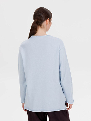 Лонгслив унисекс Siluetti Fuori, светло-голубой
