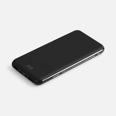 Аккумулятор с беспроводной зарядкой All Day Wireless, 10000 мАч, черный (Чёрный)