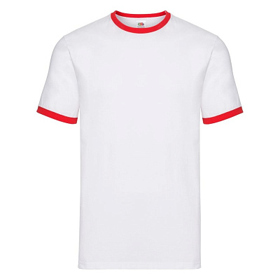 Футболка мужская RINGER T 160 (Красный, белый)