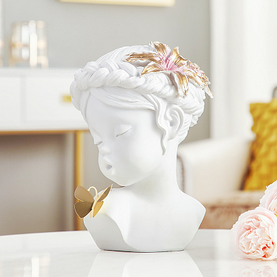 Статуэтка  &amp;quot;Бюст ребенка с бабочкой&amp;quot; (Белый)